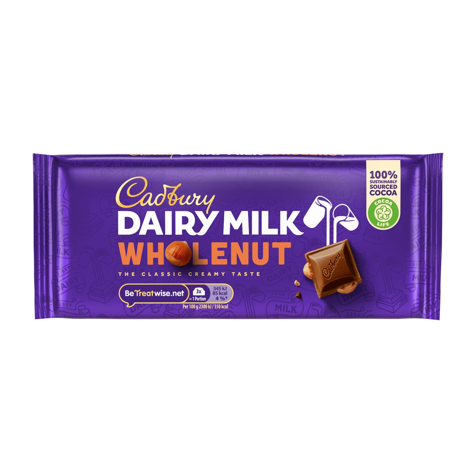 Cadbury Dairy Milk Wholenut 120g | High Quality Chocolate & Sweets Online - Product Image Cadbury Dairy Milk Wholenut 120g | High Quality Chocolate & Sweets Online - Product Image